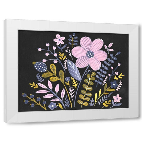 Sweet Folk Florals I White Modern Wood Framed Art Print by Parker, Jennifer Paxton
