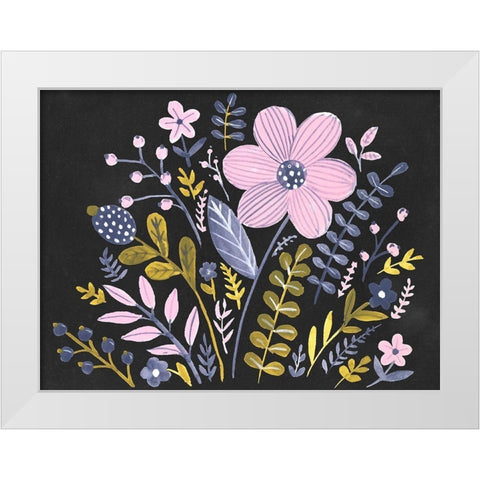 Sweet Folk Florals I White Modern Wood Framed Art Print by Parker, Jennifer Paxton