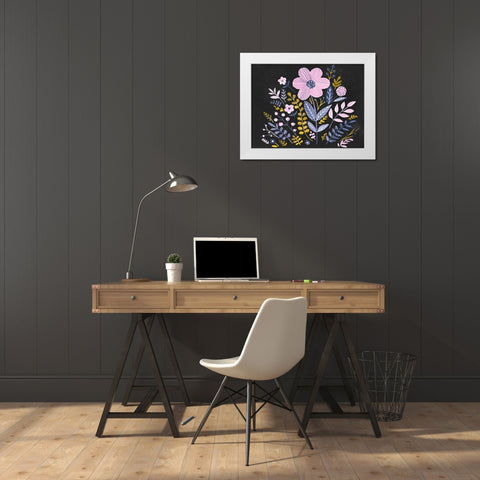 Sweet Folk Florals II White Modern Wood Framed Art Print by Parker, Jennifer Paxton