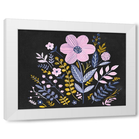 Sweet Folk Florals II White Modern Wood Framed Art Print by Parker, Jennifer Paxton