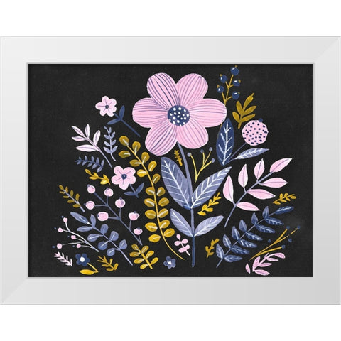 Sweet Folk Florals II White Modern Wood Framed Art Print by Parker, Jennifer Paxton