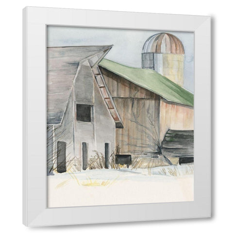 3-UP Winter Barn II White Modern Wood Framed Art Print by Parker, Jennifer Paxton