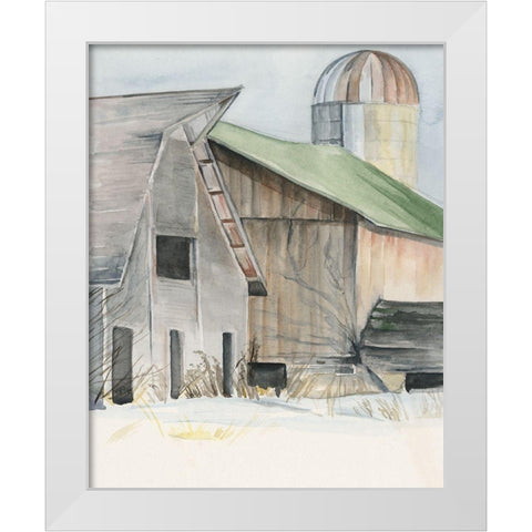 3-UP Winter Barn II White Modern Wood Framed Art Print by Parker, Jennifer Paxton