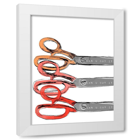 School Days III White Modern Wood Framed Art Print by Vess, June Erica