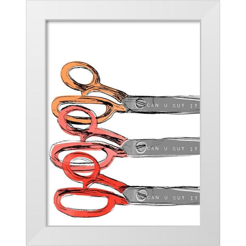 School Days III White Modern Wood Framed Art Print by Vess, June Erica