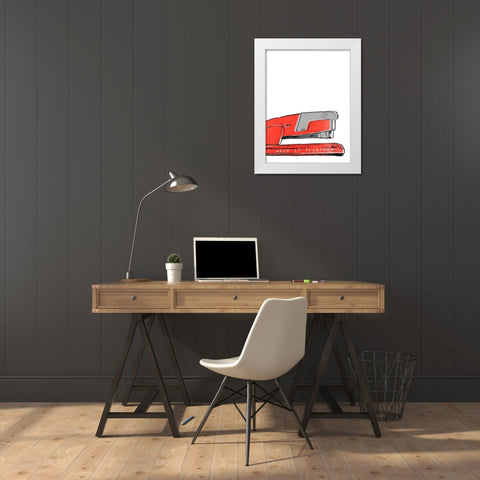 School Days IV White Modern Wood Framed Art Print by Vess, June Erica