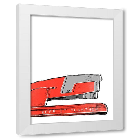 School Days IV White Modern Wood Framed Art Print by Vess, June Erica