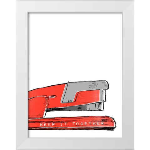 School Days IV White Modern Wood Framed Art Print by Vess, June Erica
