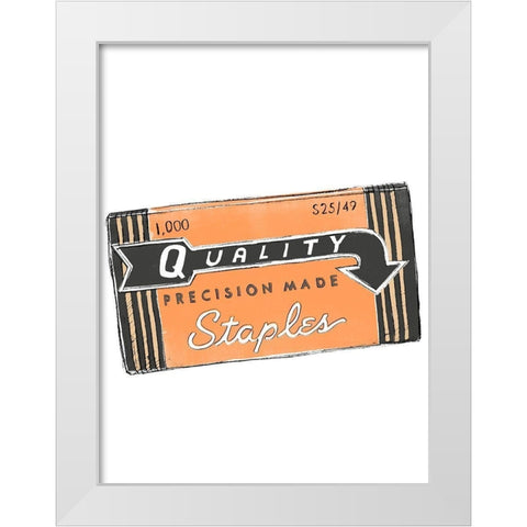 School Days V White Modern Wood Framed Art Print by Vess, June Erica