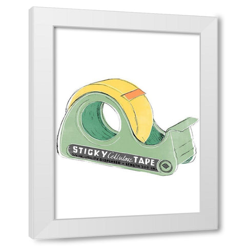 School Days VI White Modern Wood Framed Art Print by Vess, June Erica