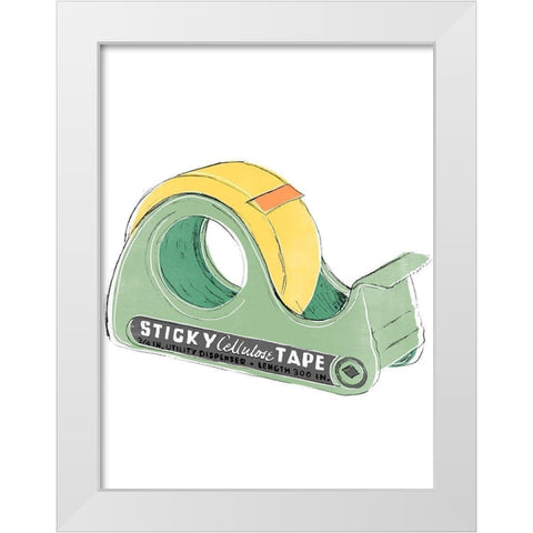 School Days VI White Modern Wood Framed Art Print by Vess, June Erica