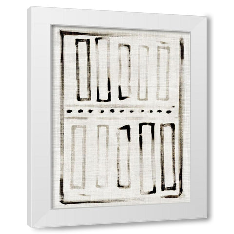 Batik Block Flag I White Modern Wood Framed Art Print by Parker, Jennifer Paxton