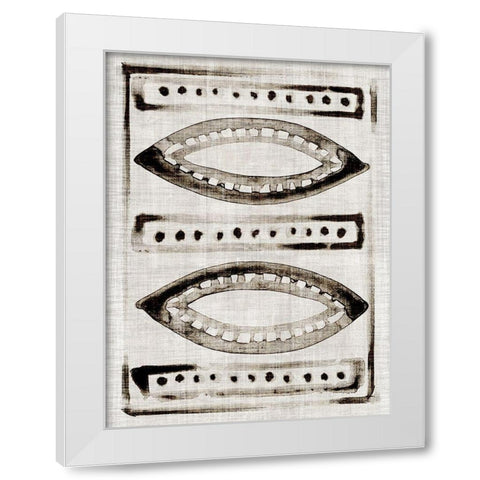 Batik Block Flag II White Modern Wood Framed Art Print by Parker, Jennifer Paxton