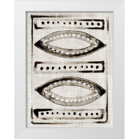 Batik Block Flag II White Modern Wood Framed Art Print by Parker, Jennifer Paxton