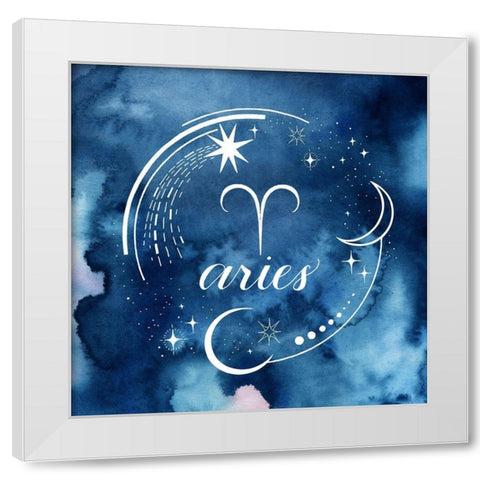 Watercolor Astrology I White Modern Wood Framed Art Print by Popp, Grace