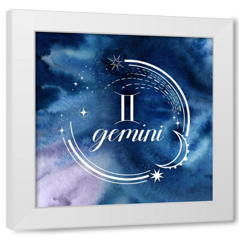 Watercolor Astrology III White Modern Wood Framed Art Print by Popp, Grace