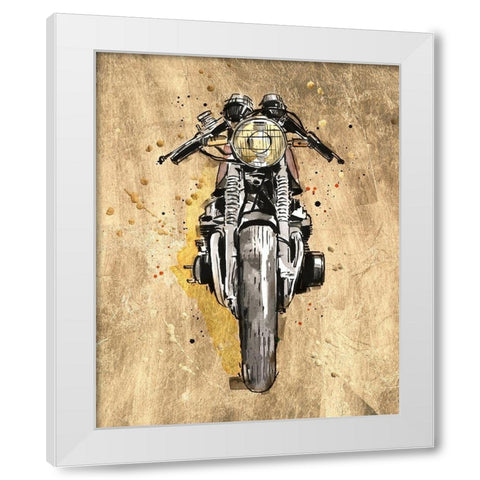 Metallic Rider I White Modern Wood Framed Art Print by Warren, Annie