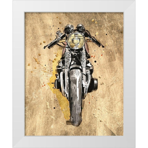 Metallic Rider I White Modern Wood Framed Art Print by Warren, Annie