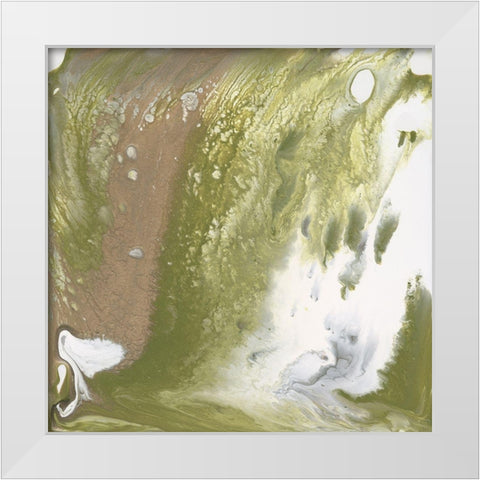 Avocado Marble II White Modern Wood Framed Art Print by Parker, Jennifer Paxton