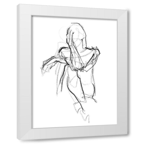 Contemplate I White Modern Wood Framed Art Print by Parker, Jennifer Paxton