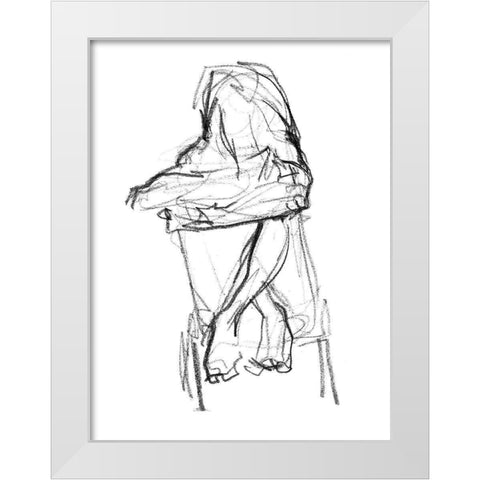 Contemplate II White Modern Wood Framed Art Print by Parker, Jennifer Paxton