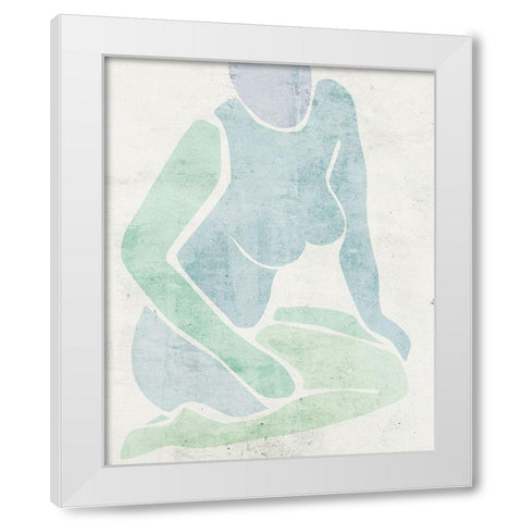 Stretching I White Modern Wood Framed Art Print by Wang, Melissa