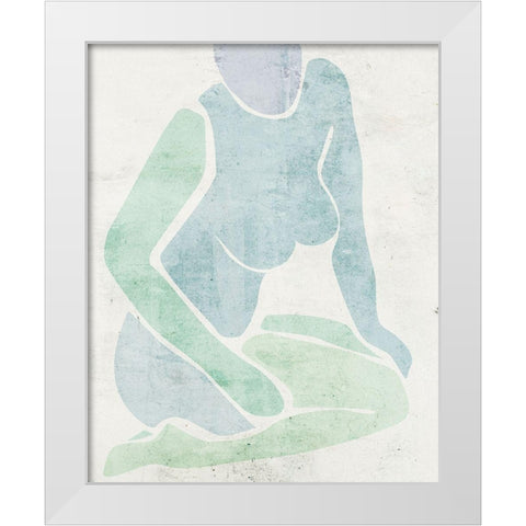 Stretching I White Modern Wood Framed Art Print by Wang, Melissa