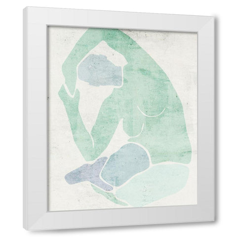 Stretching IV White Modern Wood Framed Art Print by Wang, Melissa