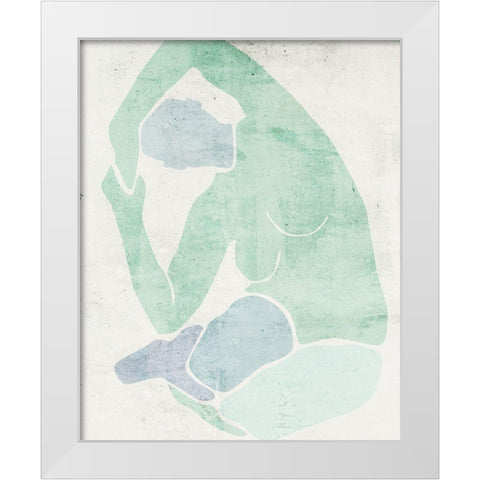 Stretching IV White Modern Wood Framed Art Print by Wang, Melissa