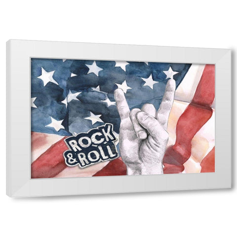 National Anthem I White Modern Wood Framed Art Print by Parker, Jennifer Paxton