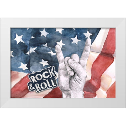 National Anthem I White Modern Wood Framed Art Print by Parker, Jennifer Paxton