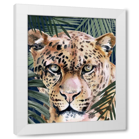 Jungle Cat II White Modern Wood Framed Art Print by Parker, Jennifer Paxton