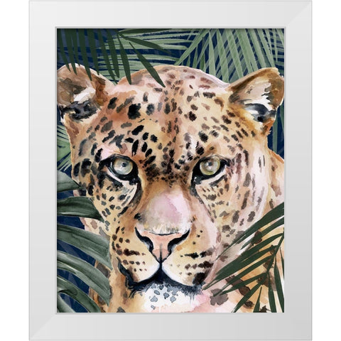 Jungle Cat II White Modern Wood Framed Art Print by Parker, Jennifer Paxton