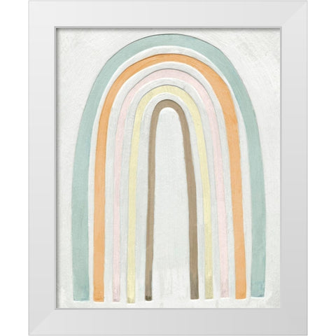 Arco Colori II White Modern Wood Framed Art Print by Scarvey, Emma