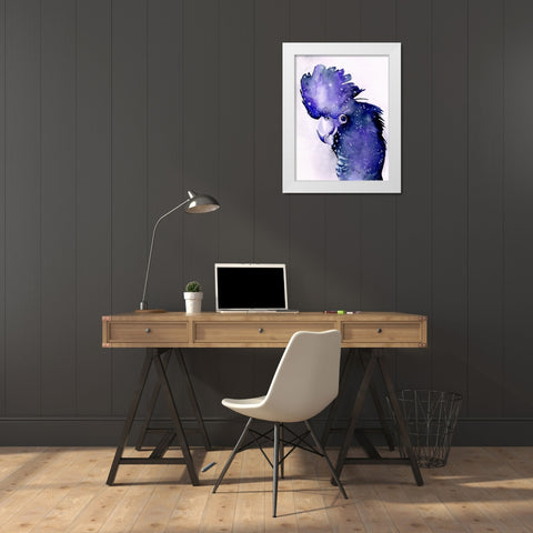 Celestial Cockatoos II White Modern Wood Framed Art Print by Parker, Jennifer Paxton