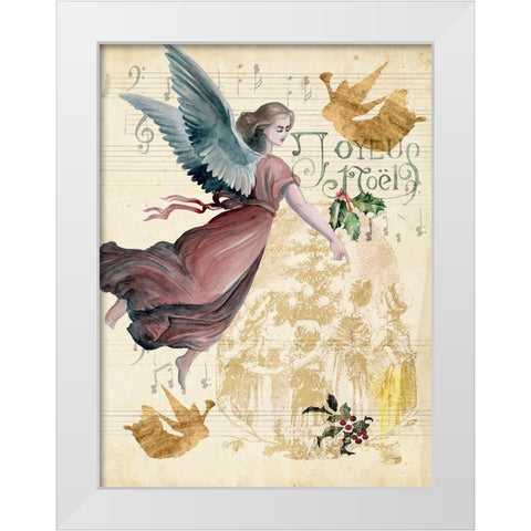 Christmas Greetings II White Modern Wood Framed Art Print by Parker, Jennifer Paxton