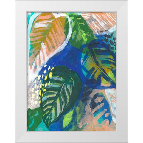 Hazy Jungle II White Modern Wood Framed Art Print by Parker, Jennifer Paxton