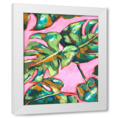 Psychedelic Palms I White Modern Wood Framed Art Print by Parker, Jennifer Paxton