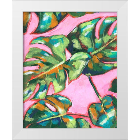 Psychedelic Palms I White Modern Wood Framed Art Print by Parker, Jennifer Paxton