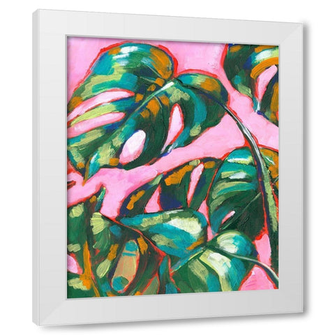 Psychedelic Palms II White Modern Wood Framed Art Print by Parker, Jennifer Paxton