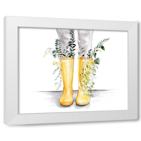 Flow and Grow I White Modern Wood Framed Art Print by Parker, Jennifer Paxton