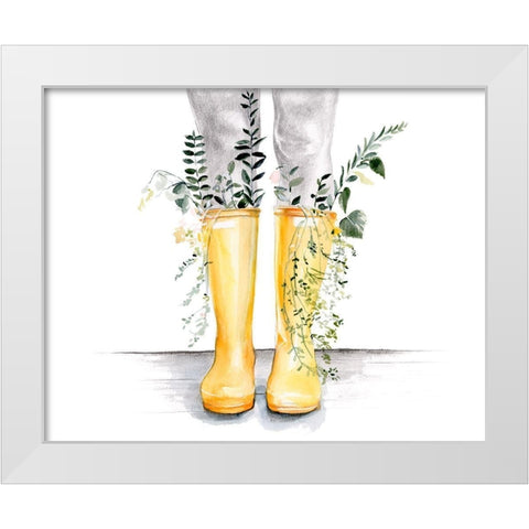 Flow and Grow I White Modern Wood Framed Art Print by Parker, Jennifer Paxton