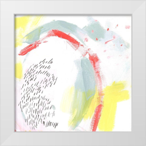 Mint Vortex I White Modern Wood Framed Art Print by Parker, Jennifer Paxton