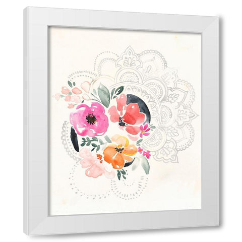 Mandala Bouquet I White Modern Wood Framed Art Print by Parker, Jennifer Paxton