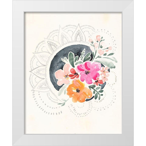 Mandala Bouquet II White Modern Wood Framed Art Print by Parker, Jennifer Paxton