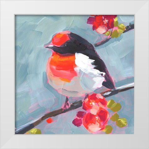 Brushstroke Bird I White Modern Wood Framed Art Print by Parker, Jennifer Paxton