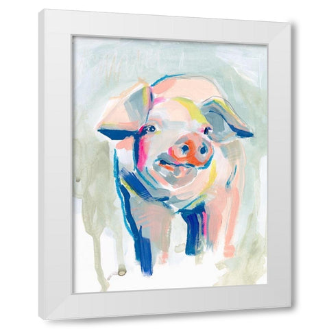 Fluorescent Farm II White Modern Wood Framed Art Print by Parker, Jennifer Paxton