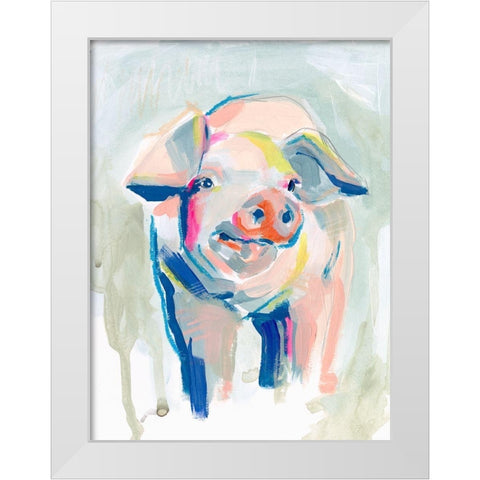 Fluorescent Farm II White Modern Wood Framed Art Print by Parker, Jennifer Paxton