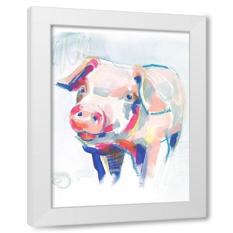 Fluorescent Farm IV White Modern Wood Framed Art Print by Parker, Jennifer Paxton