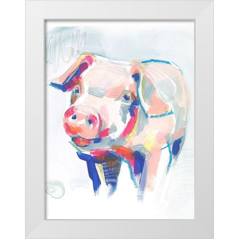 Fluorescent Farm IV White Modern Wood Framed Art Print by Parker, Jennifer Paxton